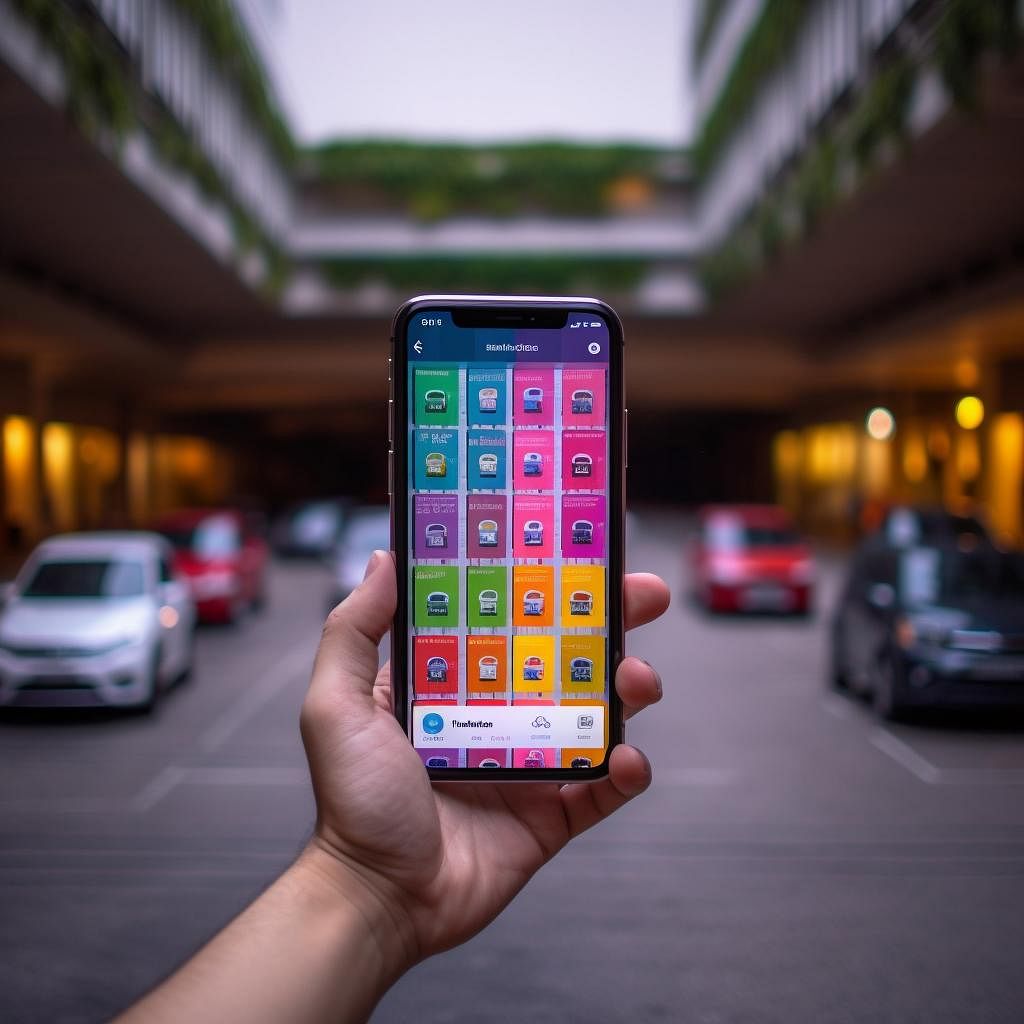 Parking apps on a smartphone screen