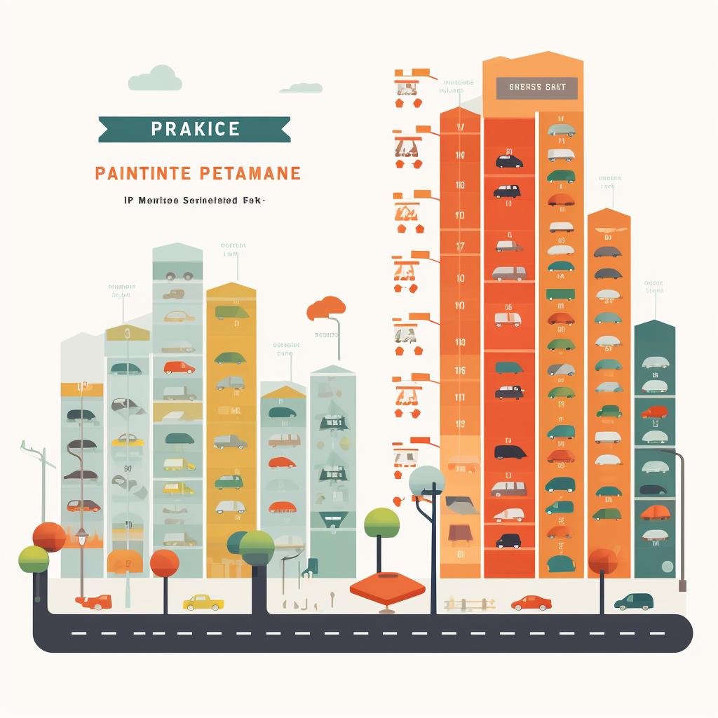 A comparison chart of different parking rates