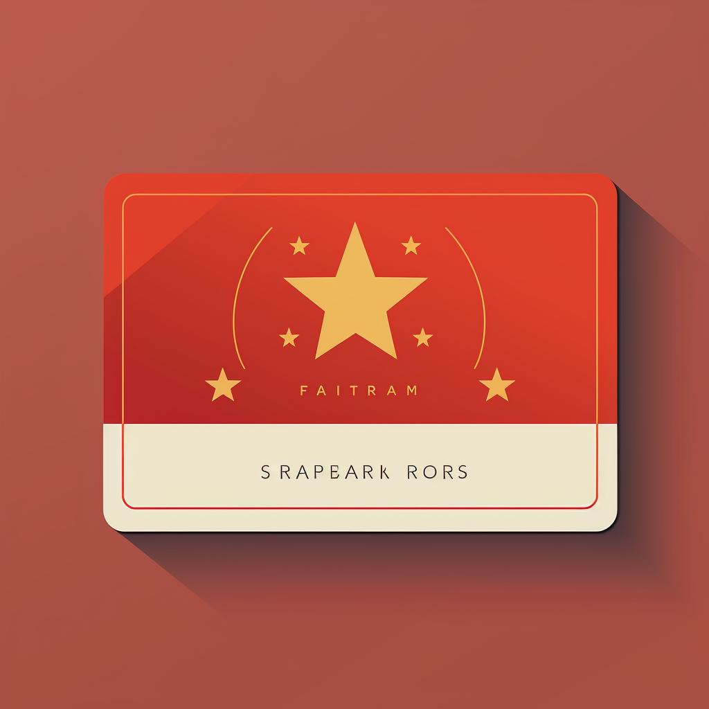 A rewards program membership card